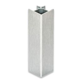 90° SQUARE CORNER FOR H150 TOE KICKS 6" NATURAL ANODIZED BRUSHED