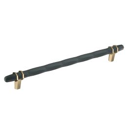 Amerock London 10-1/16(256) Inch Center to Center Handle Cabinet Pull Black Bronze/Golden Champagne