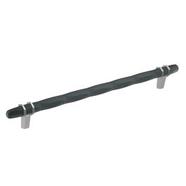 Amerock London 10-1/16(256) Inch Center to Center Handle Cabinet Pull Black Bronze/Polished Chrome