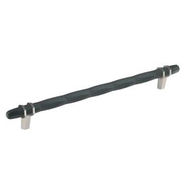 Amerock London 10-1/16(256) Inch Center to Center Handle Cabinet Pull Black Bronze/Satin Nickel