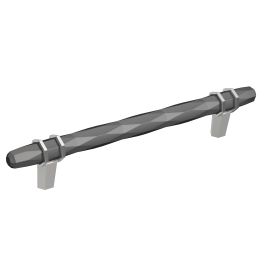 Amerock London 6-5/16(170) Inch Center to Center Handle Cabinet Pull Black Chrome/Polished Chrome