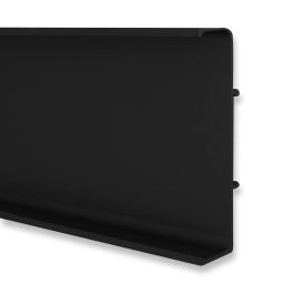 GOLA PROFILE FOR HORIZONTAL APPLICATION BELOW WORKTOP AND SINGLE VERTICAL BLACK MATTE