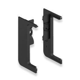 EXTERNAL ENDCAPS FOR G38 GOLA PROFILE MATT BLACK
