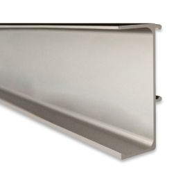 GOLA PROFILE FOR HORIZONTAL APPLICATION BELOW WORKTOP AND SINGLE VERTICAL BRASS ANODIZED