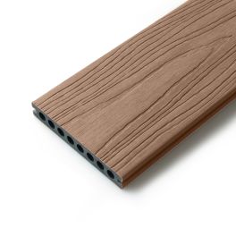 Light Brown Groowed-Edge Wood Composite Hollow Deck Board