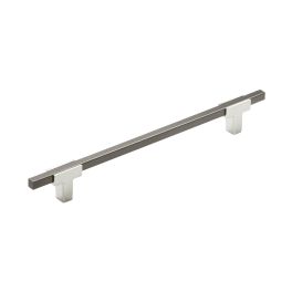 Amerock Urbanite 7-9/16(192) Inch Center to Center Handle Cabinet Pull Polished Chrome/Black Chrome