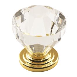 Amerock Traditional Classics 1-1/4(32) Inch Lenght Cabinet Knob Clear/Bright Brass