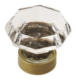 Amerock Traditional Classics 1-5/16(33) Inch Lenght Cabinet Knob Clear/Gilded Bronze