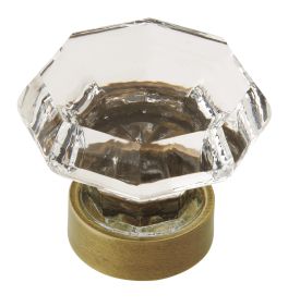 Amerock Traditional Classics 1-5/16(33) Inch Lenght Cabinet Knob Clear/Gilded Bronze