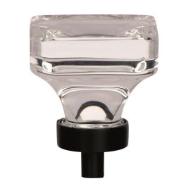Amerock Glacio 1-3/8(35) Inch Lenght Cabinet Knob Clear/Black Bronze