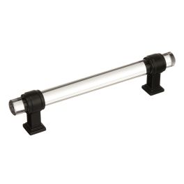 Amerock Glacio 5-1/16(128) Inch Center to Center Handle Cabinet Pull Clear/Black Bronze