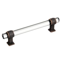 Amerock Glacio 5-1/16(128) Inch Center to Center Handle Cabinet Pull Clear/Oil-Rubbed Bronze