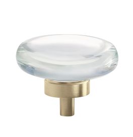 Amerock Glacio 1-3/4(44) Inch Lenght Cabinet Knob Clear/Golden Champagne