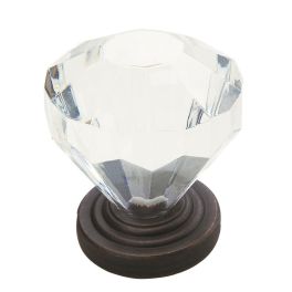 Amerock Traditional Classics 1-1/4(32) Inch Lenght Cabinet Knob Clear/Oil-Rubbed Bronze
