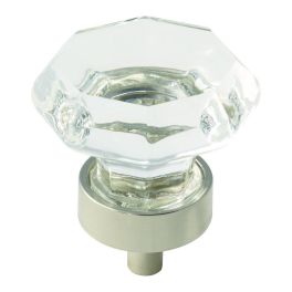 Amerock Traditional Classics 1-5/16(33) Inch Lenght Cabinet Knob Clear/Polished Nickel