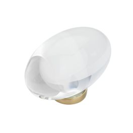 Amerock Glacio 1-3/4(44) Inch Lenght Cabinet Knob Clear/Champagne Bronze