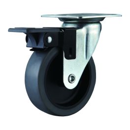 Casters 100Mm Black Emily With Breaks
