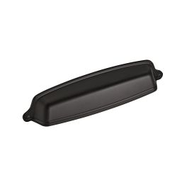 Amerock Stature 5-1/16(128) Inch Center to Center Handle Cabinet Cup Pull Matte Black