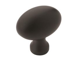 Amerock Vaile 1-3/8(35) Inch Lenght Cabinet Knob Flat Black