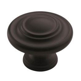 Amerock Inspirations™ 1-3/4(44) Inch Lenght Cabinet Knob Flat Black