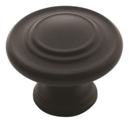 Amerock Inspirations™ 1-5/16(33) Inch Lenght Cabinet Knob Flat Black