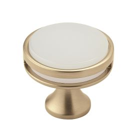 Amerock Oberon 1-3/8(35) Inch Lenght Cabinet Knob Golden Champagne/Frosted
