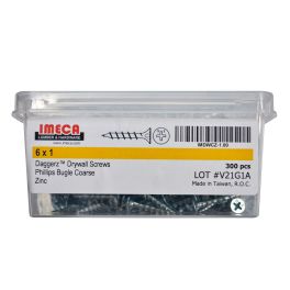 1" Phillips Drywall Screws ZP 300/BX
