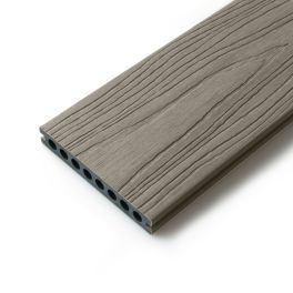 Light Gray Groowed-Edge Wood Composite Hollow Deck Board