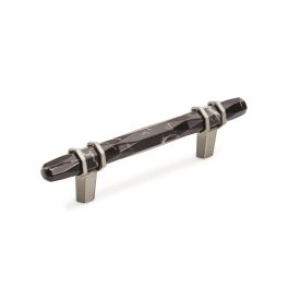 Amerock Carrione 3-3/4(96) Inch Center to Center Handle Cabinet Pull Marble Black/Satin Nickel