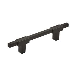 Amerock Urbanite 3-3/4(96) Inch Center to Center Handle Cabinet Pull Matte Black/Matte Black