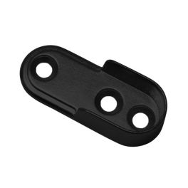 Matte Black Oval Tube Support No Dowels