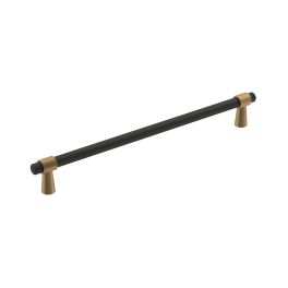 Amerock Mergence 8-13/16(224) Inch Center to Center Handle Cabinet Pull Matte Black/Champagne Bronze