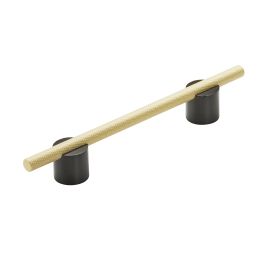 Amerock Transcendent 5-1/16(128) Inch Center to Center Handle Cabinet Pull Matte Black/Matte Gold