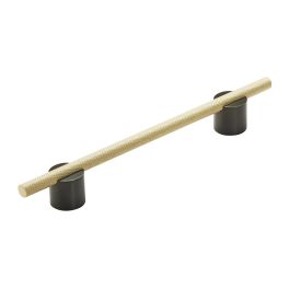 Amerock Transcendent 6-5/16(160) Inch Center to Center Handle Cabinet Pull Matte Black/Matte Gold