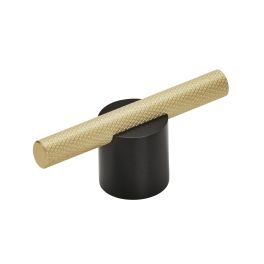 Amerock Transcendent 5/8(16) Inch Center to Center Handle Cabinet Pull Matte Black/Matte Gold