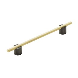 Amerock Transcendent 7-9/16(192) Inch Center to Center Handle Cabinet Pull Matte Black/Matte Gold