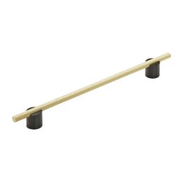 Amerock Transcendent 10-1/16(256) Inch Center to Center Handle Cabinet Pull Matte Black/Matte Gold