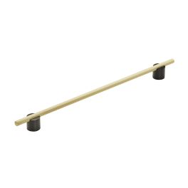 Amerock Transcendent 12-5/8(320) Inch Center to Center Handle Cabinet Pull Matte Black/Matte Gold