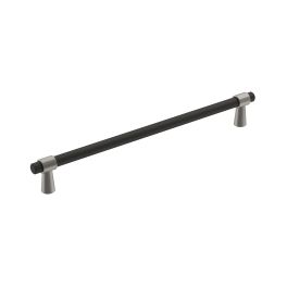 Amerock Mergence 8-13/16(224) Inch Center to Center Handle Cabinet Pull Matte Black/Satin Nickel