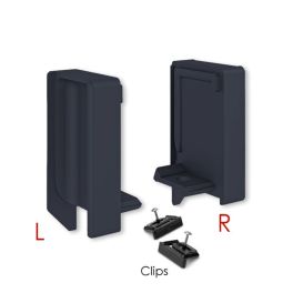 Set of End Caps SYMAG 32 Integrated-Total (Interior LEFT + Interior RIGHT) - Anthracite Grey
