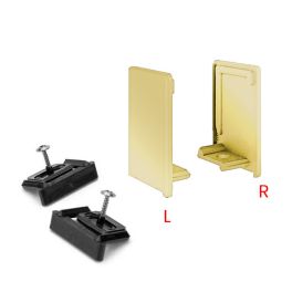 Set of End Caps SYMAG 32 VISTO (L+R End Caps +2clips +2screws) - Matt Gold