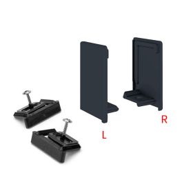 Set of End Caps SYMAG 32 VISTO (L+R End Caps +2clips +2screws) - Anthracite Grey 