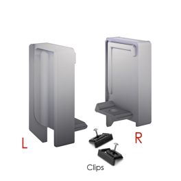 Set of End Caps SYMAG 32 Integrated-Total (Interior LEFT + Interior RIGHT) - Matt Silver