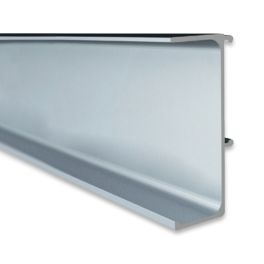 GOLA PROFILE FOR HORIZONTAL APPLICATION BELOW WORKTOP AND SINGLE VERTICAL NATURAL ANODIZED BRUSHED