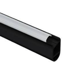 Matte Black LED Oval Closet Tube 8'