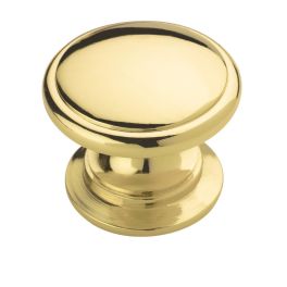 Amerock Ravino 1-1/4(32) Inch Lenght Cabinet Knob Polished Brass