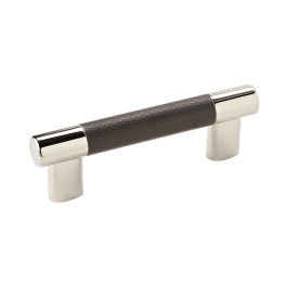 Amerock Esquire 3in & 3-3/4(76 & 96) Inch Center to Center Handle Cabinet Pull Polished Nickel/Black Bronze