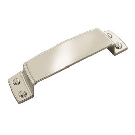 Amerock Highland Ridge 3-1/2(89) Inch Center to Center Handle Cabinet Cup Pull Polished Nickel