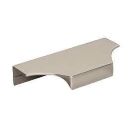 Amerock Extent 4-3/16(106) Inch Center to Center Handle Cabinet Edge Pull POLISHED NICKEL