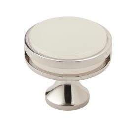 Amerock Oberon 1-3/8(35) Inch Lenght Cabinet Knob Polished Nickel/Frosted